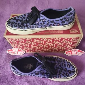 Vans Women's Purple Leopard Print Sneakers